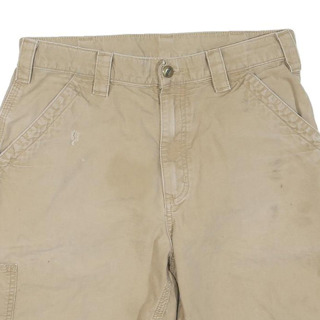 CARHARTT Mens Shorts Beige Casual M W32 Workwear Cotton Blend Pockets