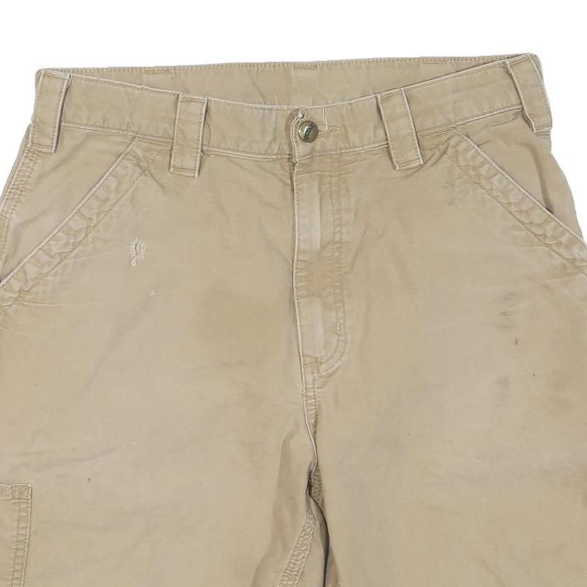 CARHARTT Mens Shorts Beige Casual M W32 Workwear Cotton Blend Pockets