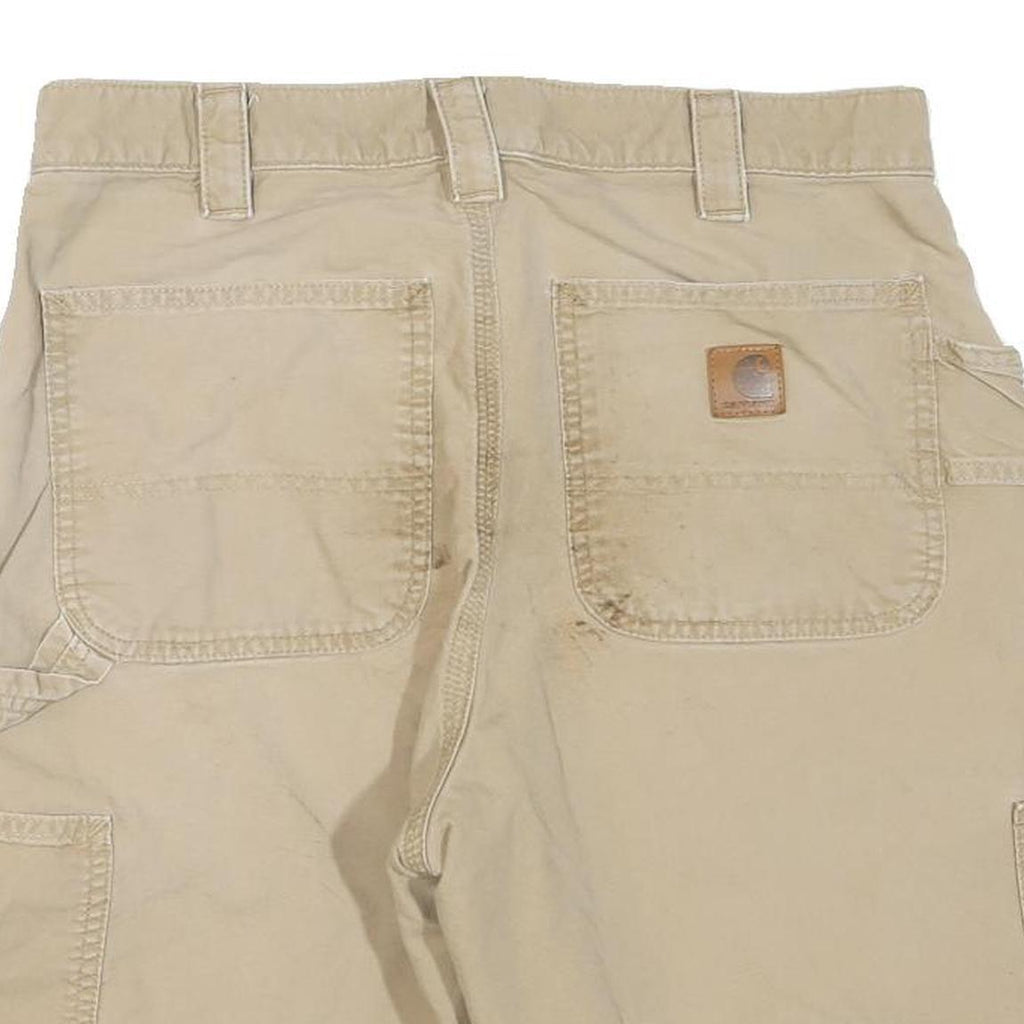 CARHARTT Mens Shorts Beige Casual M W32 Workwear Cotton Blend Pockets