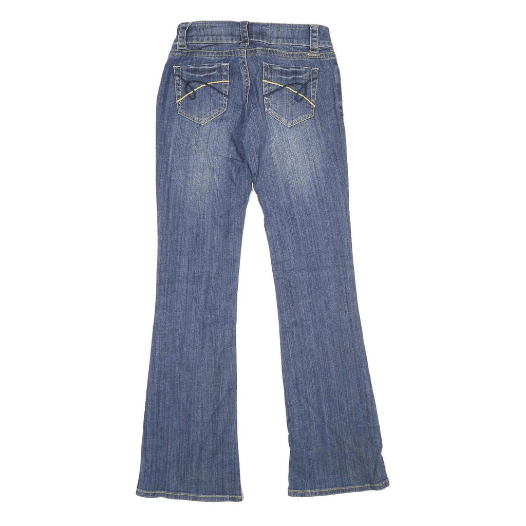 DCS JEANS Womens Classic Blue Denim Straight Cotton Blend W25 L33 Zip