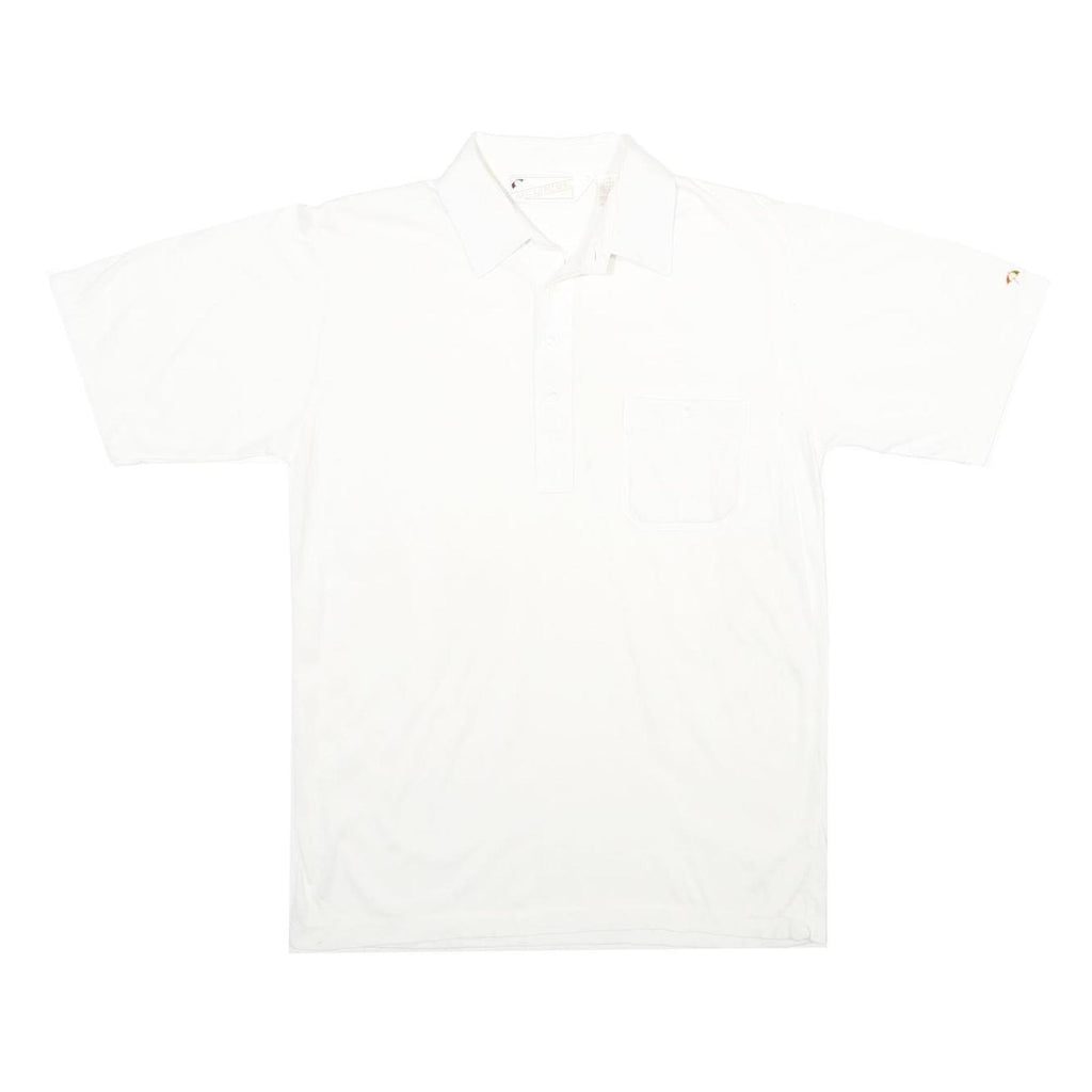 ARNOLD PALMER Mens White Short Sleeve Plain Polo Shirt S Classic Comfort