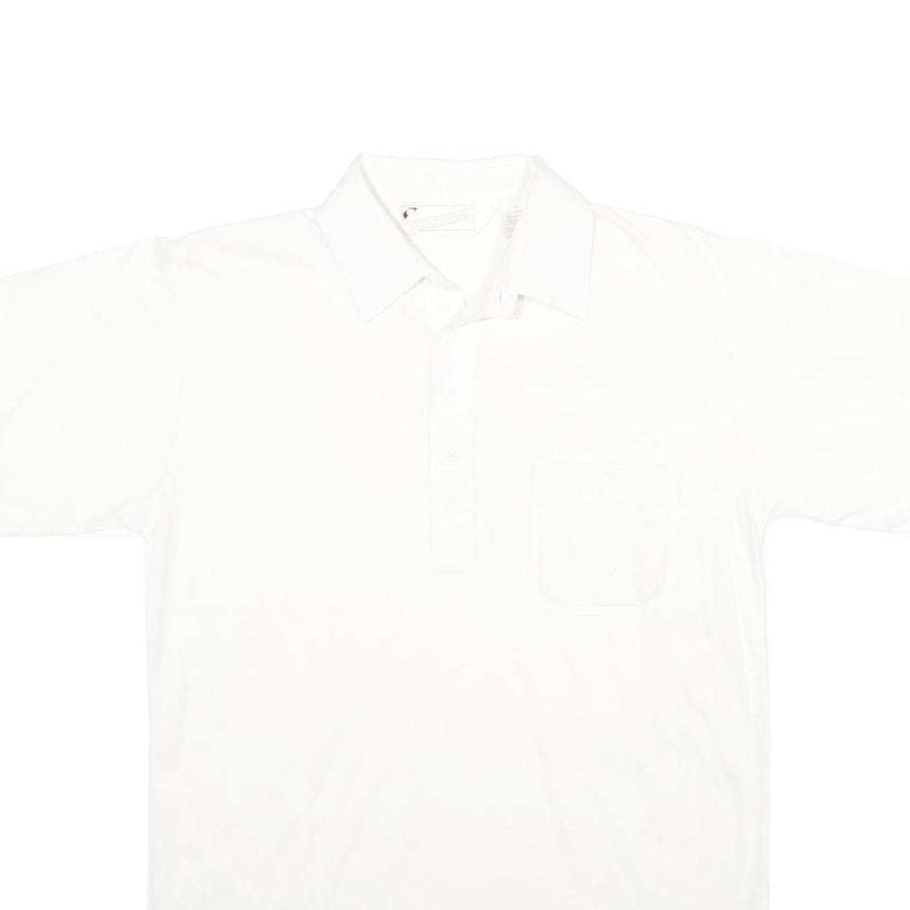ARNOLD PALMER Mens White Short Sleeve Plain Polo Shirt S Classic Comfort