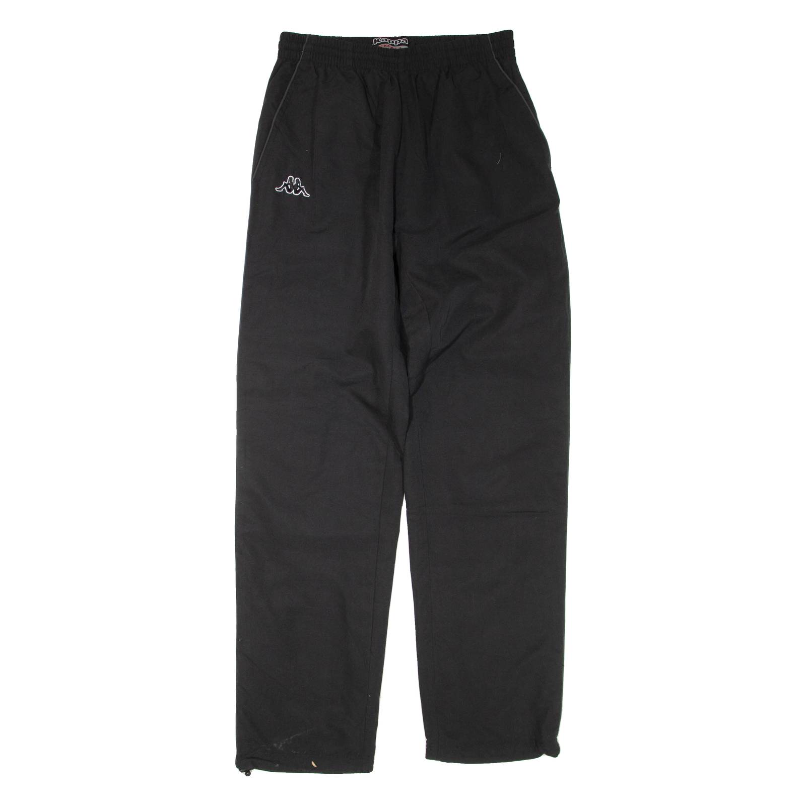 KAPPA Mesh Lined Mens Track Pants Black Straight S W24 L32