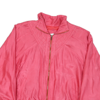 LAVON Womens Pink Silk Jacket M Woven Zip Classic Casual Lightweight