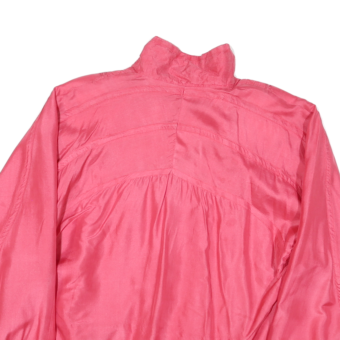 LAVON Womens Pink Silk Jacket M Woven Zip Classic Casual Lightweight
