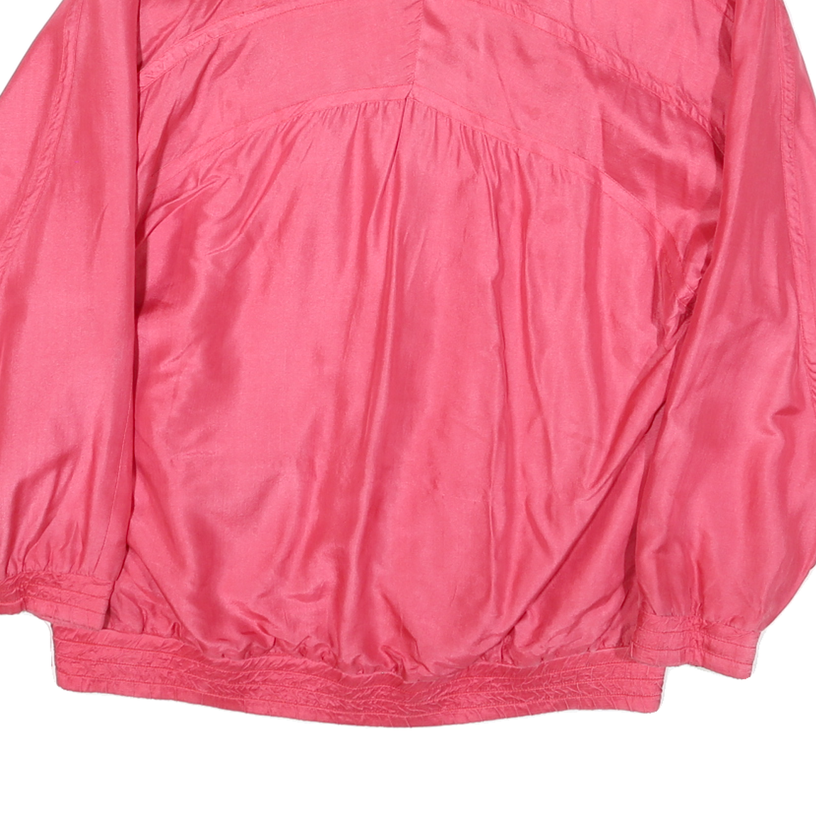 LAVON Womens Pink Silk Jacket M Woven Zip Classic Casual Lightweight