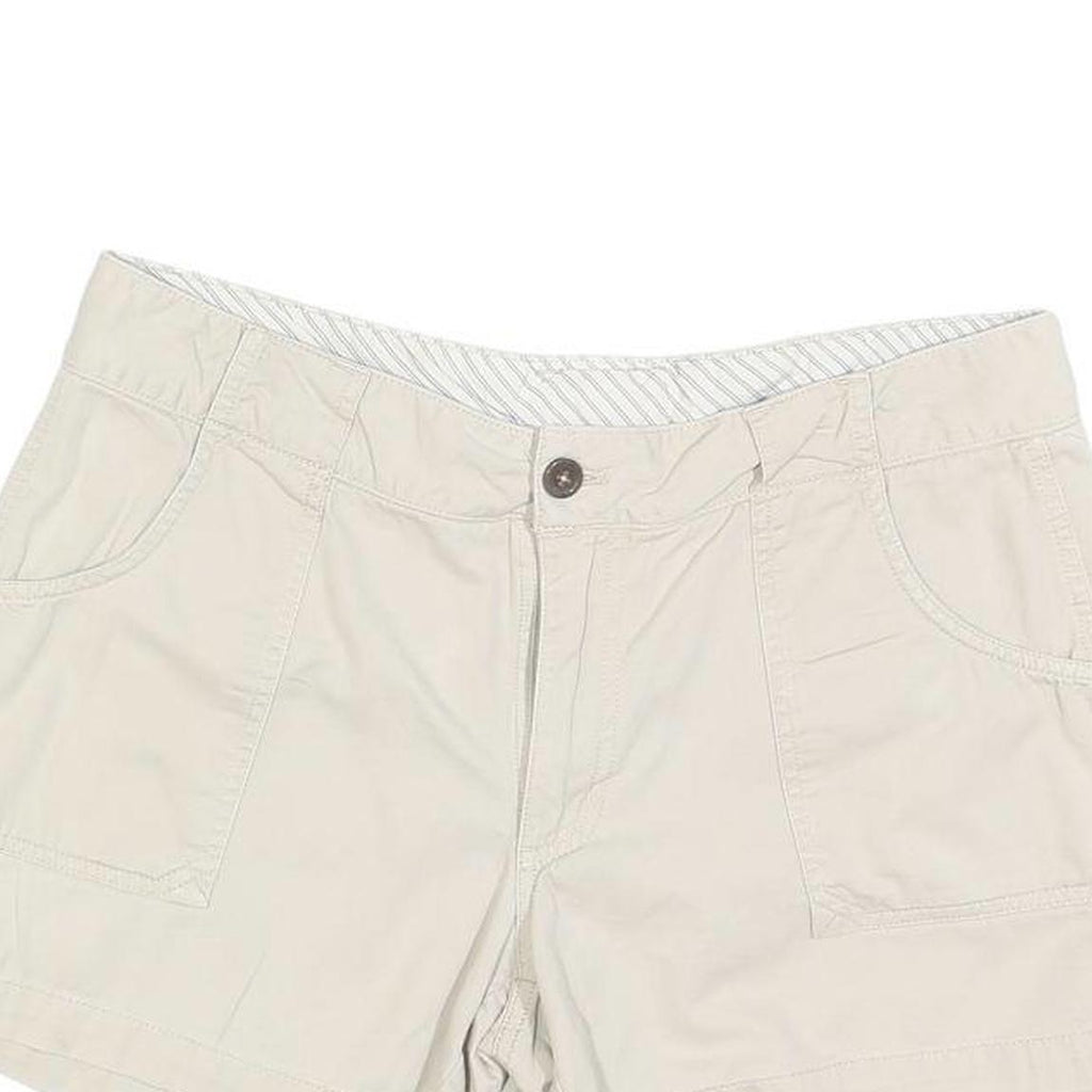 CARHARTT Womens Shorts Cream Casual Plain L W34 Cotton Blend Comfortable Fit