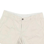 CARHARTT Womens Shorts Cream Casual Plain L W34 Cotton Blend Comfortable Fit