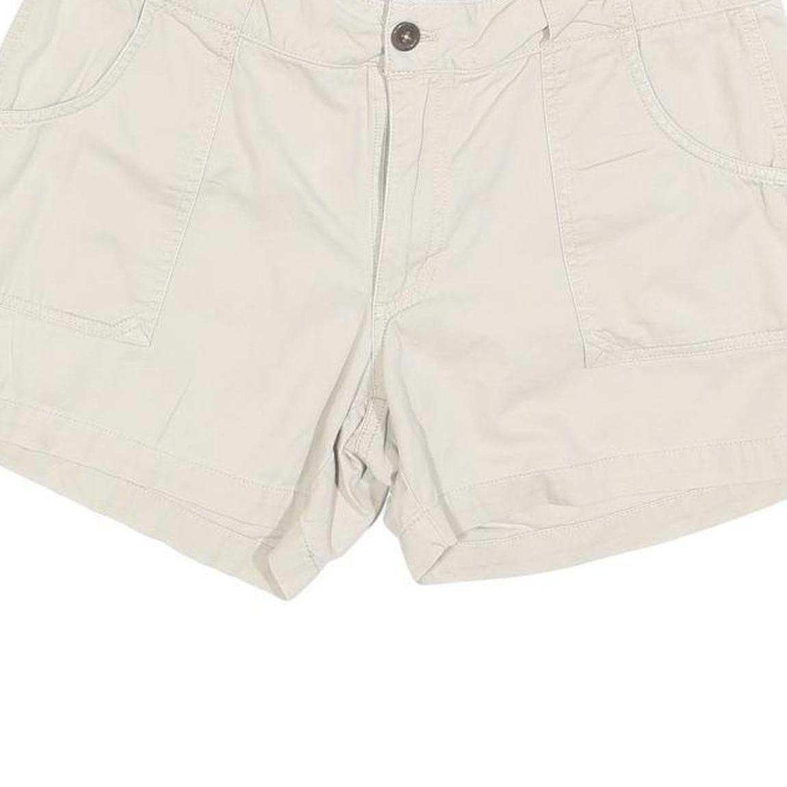CARHARTT Womens Shorts Cream Casual Plain L W34 Cotton Blend Comfortable Fit