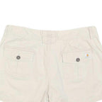 CARHARTT Womens Shorts Cream Casual Plain L W34 Cotton Blend Comfortable Fit