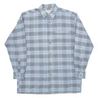 SAN MARCO Mens Shirt Blue Check Long Sleeve M