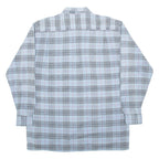 SAN MARCO Mens Shirt Blue Check Long Sleeve M