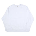 NIKE Mens White Cotton Crew Neck 3XL Sweatshirt Pullover Classic Style