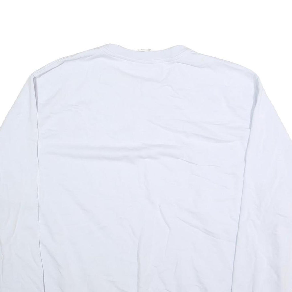 NIKE Mens White Cotton Crew Neck 3XL Sweatshirt Pullover Classic Style