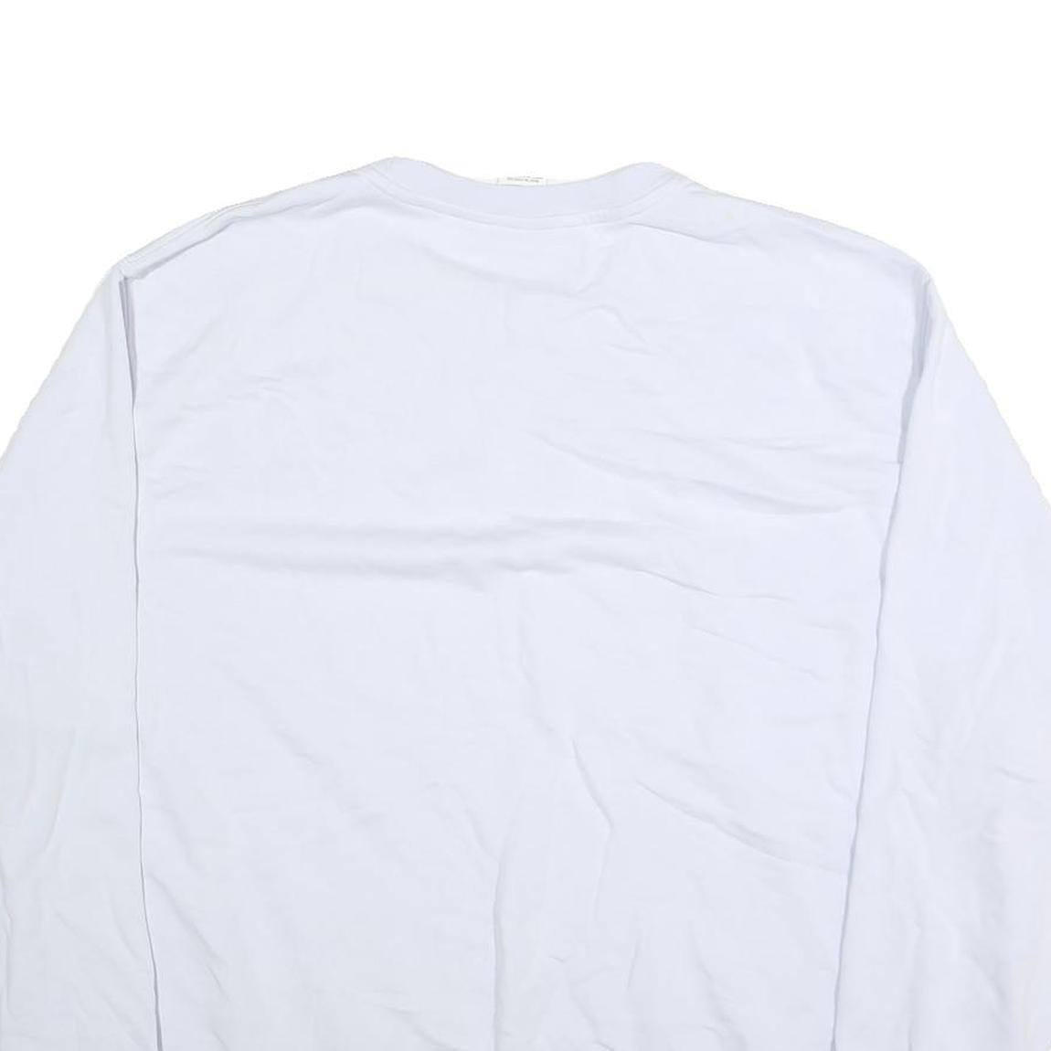 NIKE Mens White Cotton Crew Neck 3XL Sweatshirt Pullover Classic Style