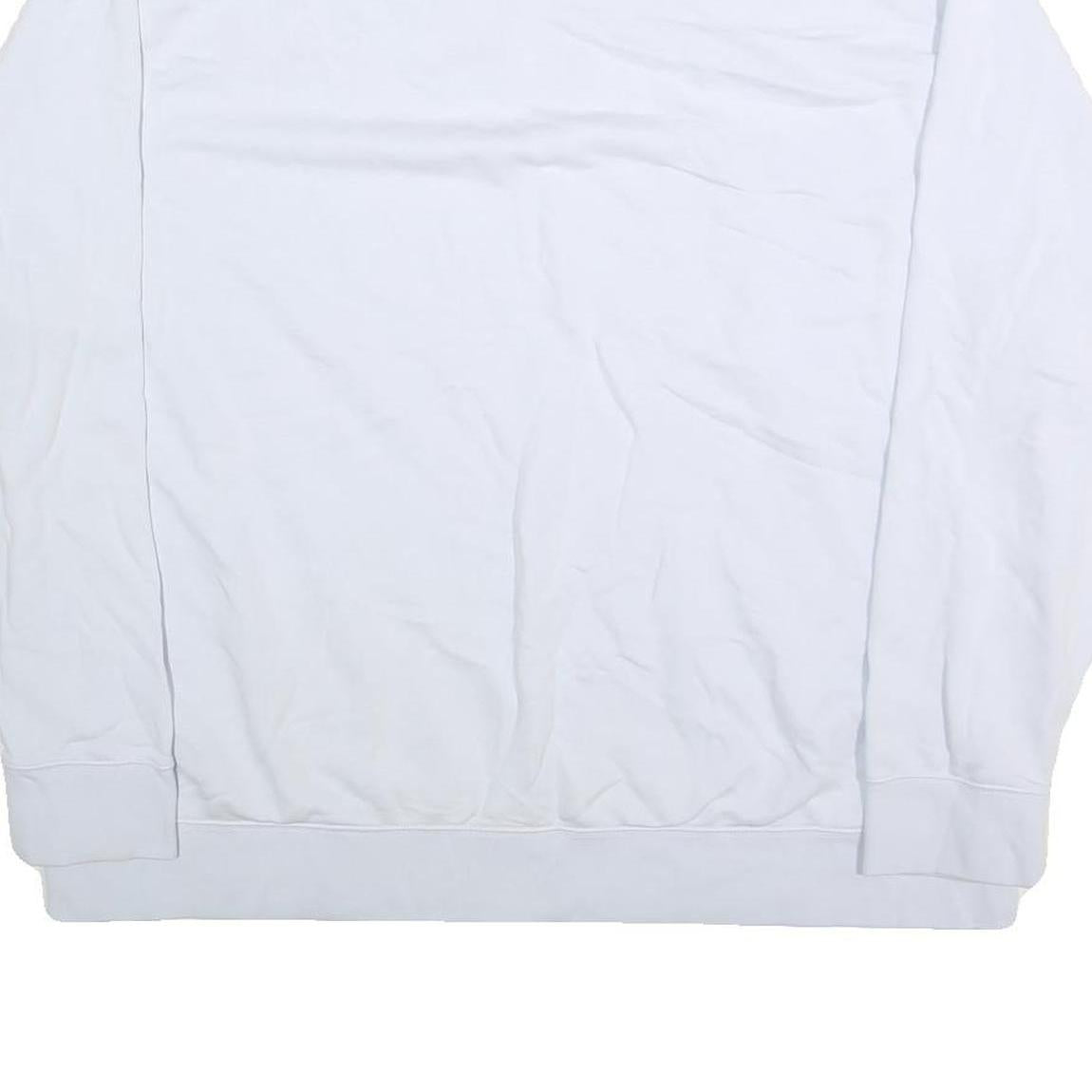 NIKE Mens White Cotton Crew Neck 3XL Sweatshirt Pullover Classic Style