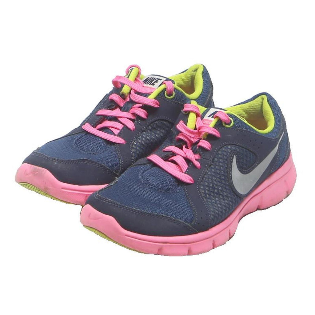 NIKE Womens Low Top Trainers Navy Blue Pink Synthetic UK 4 Lightweight Comfort