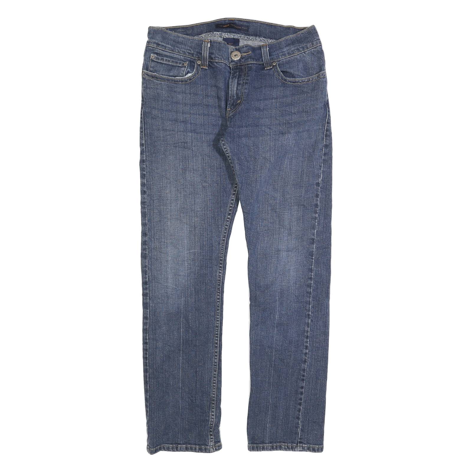 LEVI'S 542 Womens Jeans Blue Regular Straight Denim Medium W32 L30 Classic Fit