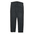 CARHARTT Mens Regular Fit Black Cotton Blend Zip Trousers W30 L30 Durable