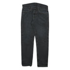 CARHARTT Mens Regular Fit Black Cotton Blend Zip Trousers W30 L30 Durable