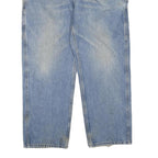 CARHARTT Mens Jeans Blue Regular Straight Denim Light W38 L30 Workwear Zip