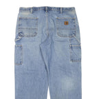 CARHARTT Mens Jeans Blue Regular Straight Denim Light W38 L30 Workwear Zip