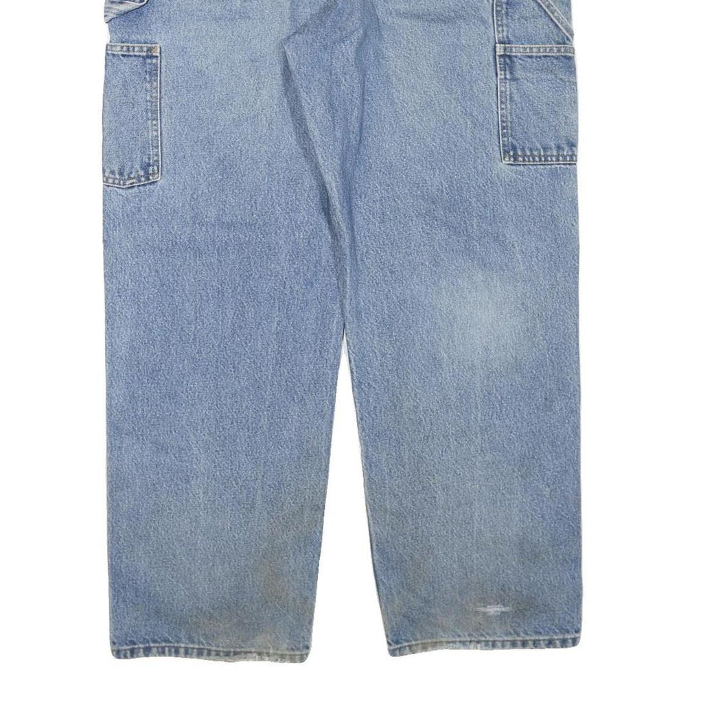 CARHARTT Mens Jeans Blue Regular Straight Denim Light W38 L30 Workwear Zip