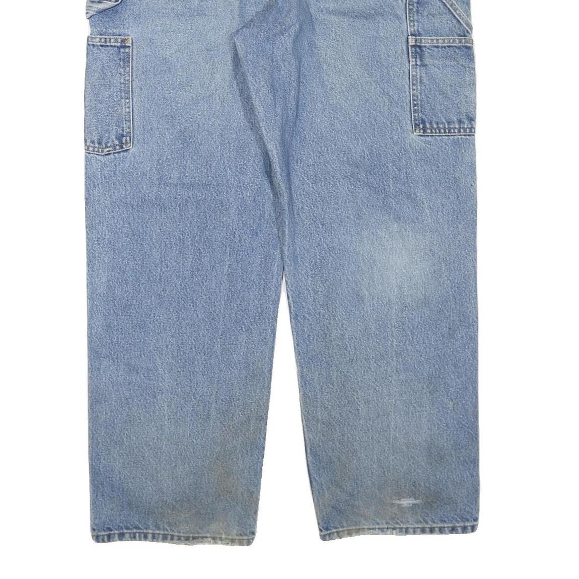 CARHARTT Mens Jeans Blue Regular Straight Denim Light W38 L30 Workwear Zip