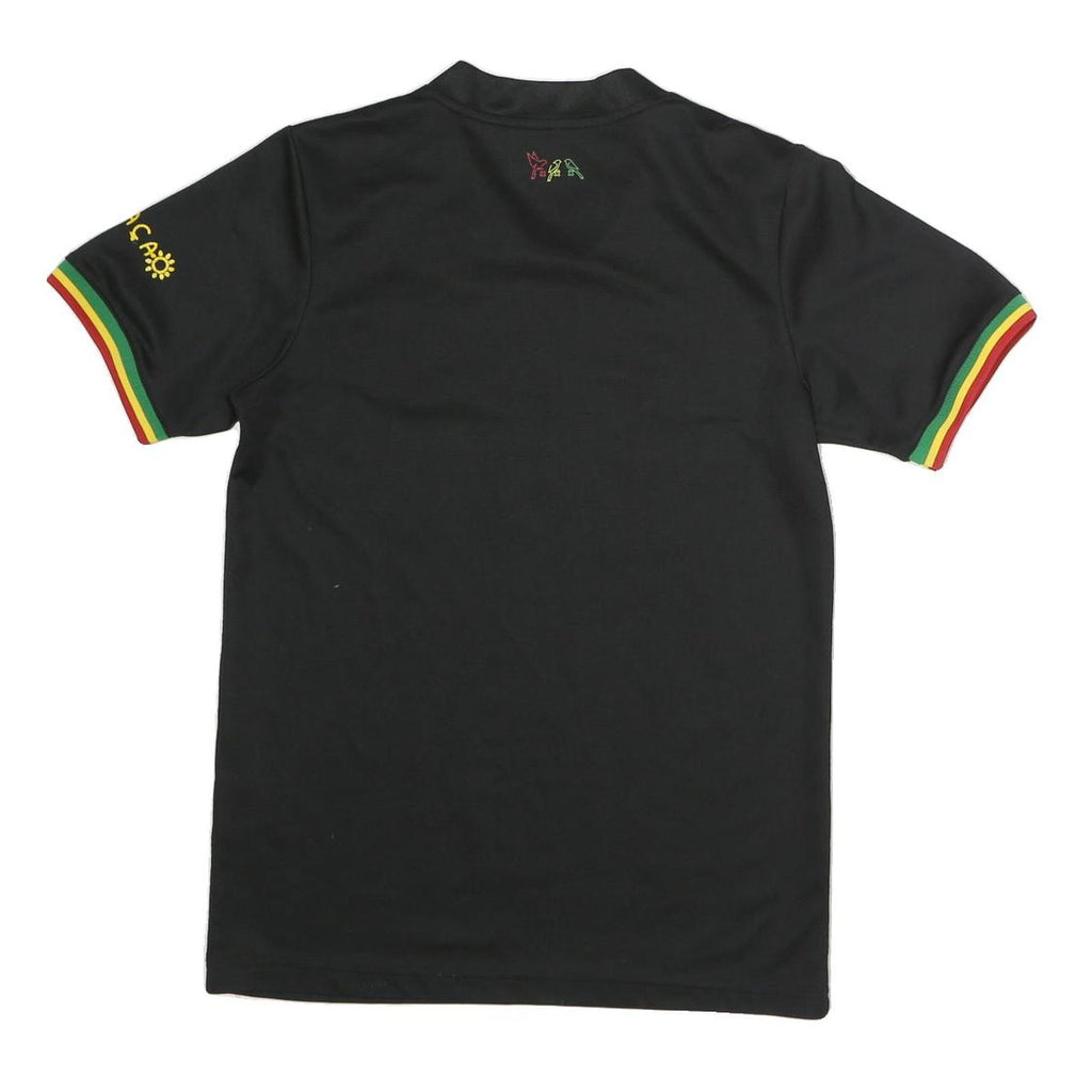 ADIDAS Mens Black Red Green Yellow Football T-Shirt S Short Sleeve V-Neck Ziggo