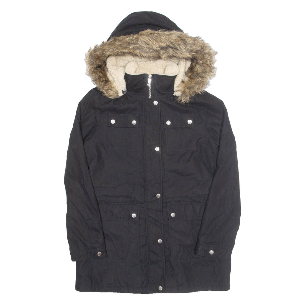 NAUTICA Womens Parka Coat Black Hooded S
