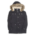 NAUTICA Womens Parka Coat Black Hooded S