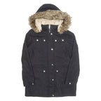 NAUTICA Womens Parka Coat Black Hooded S