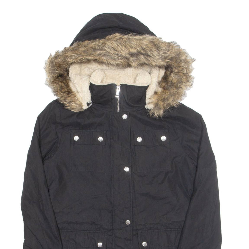 NAUTICA Womens Parka Coat Black Hooded S