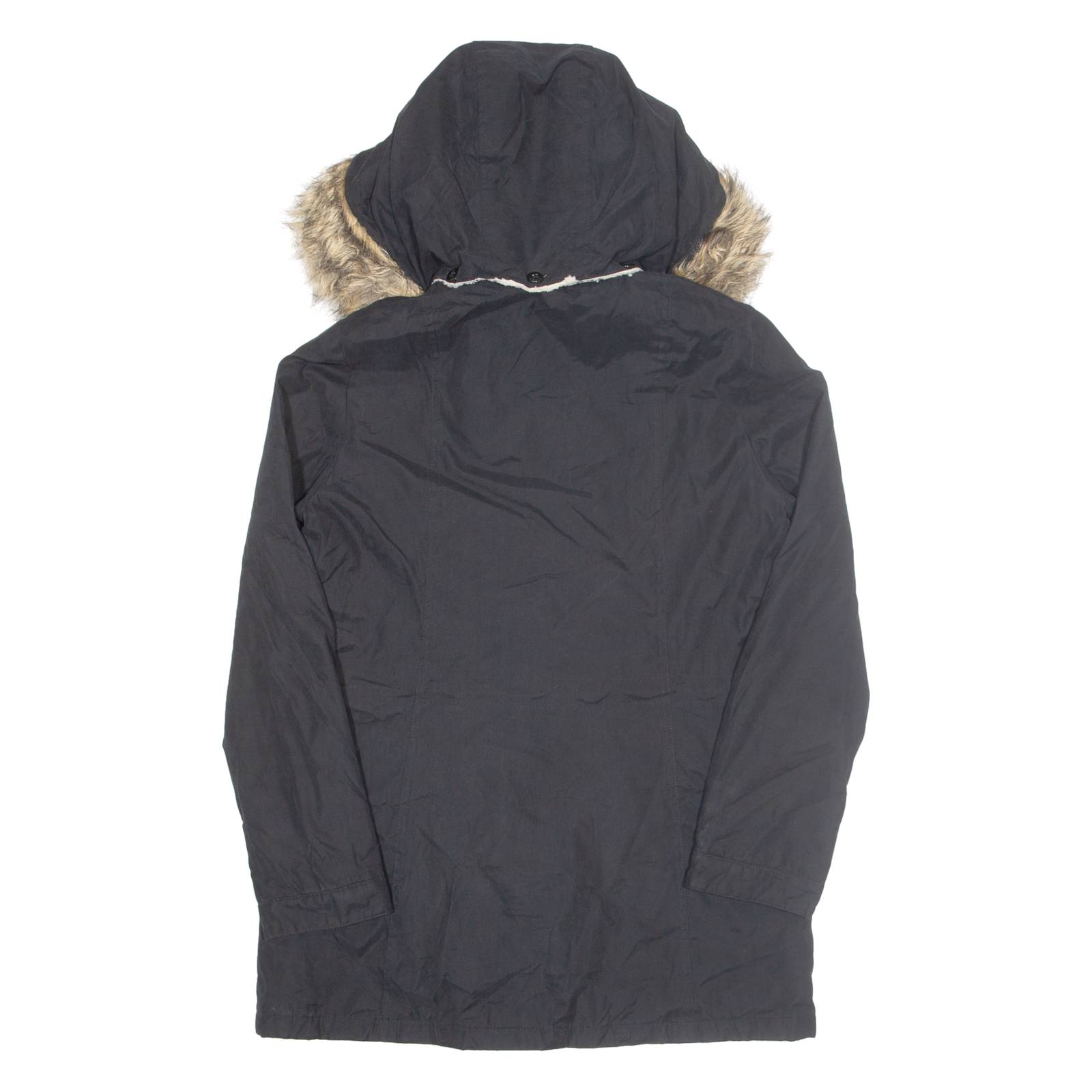 NAUTICA Womens Parka Coat Black Hooded S