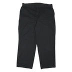 DICKIES Mens Cotton Blend Black Regular Fit Straight Leg Trousers W36 L27