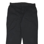 DICKIES Mens Cotton Blend Black Regular Fit Straight Leg Trousers W36 L27
