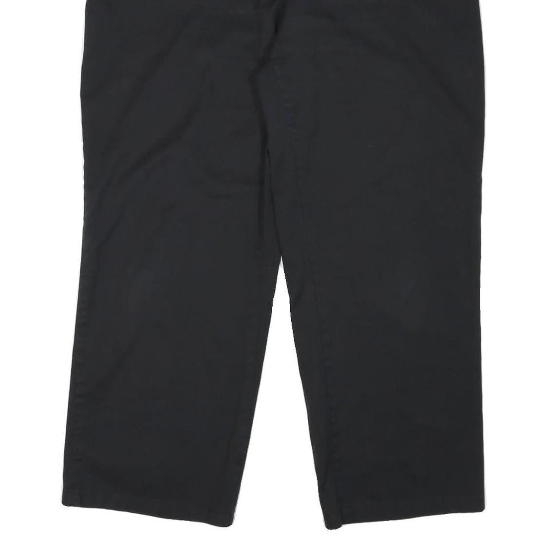 DICKIES Mens Cotton Blend Black Regular Fit Straight Leg Trousers W36 L27