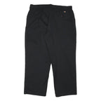 DICKIES Mens Cotton Blend Black Regular Fit Straight Leg Trousers W36 L27