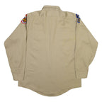 DICKIES Royal Rangers Mens Plain Shirt Brown Long Sleeve M