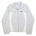 FILA Womens Grey & Cream Zip Jacket S Polyester Sports Casual Lightweight