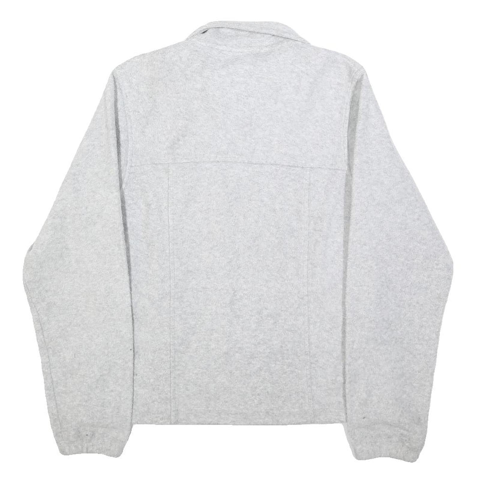 FILA Womens Grey & Cream Zip Jacket S Polyester Sports Casual Lightweight