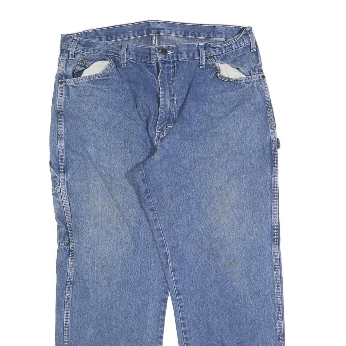 CARHARTT Mens Jeans Blue Relaxed Straight Denim Medium W38 L30 Workwear Utility