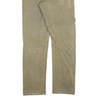 Mens Beige Cotton Blend Regular Fit Zip Closure Trousers W30 L32 Casual Pants