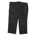Womens Black Casual Shorts 2XL W34 Cotton Blend Comfortable Fit Zip Pockets