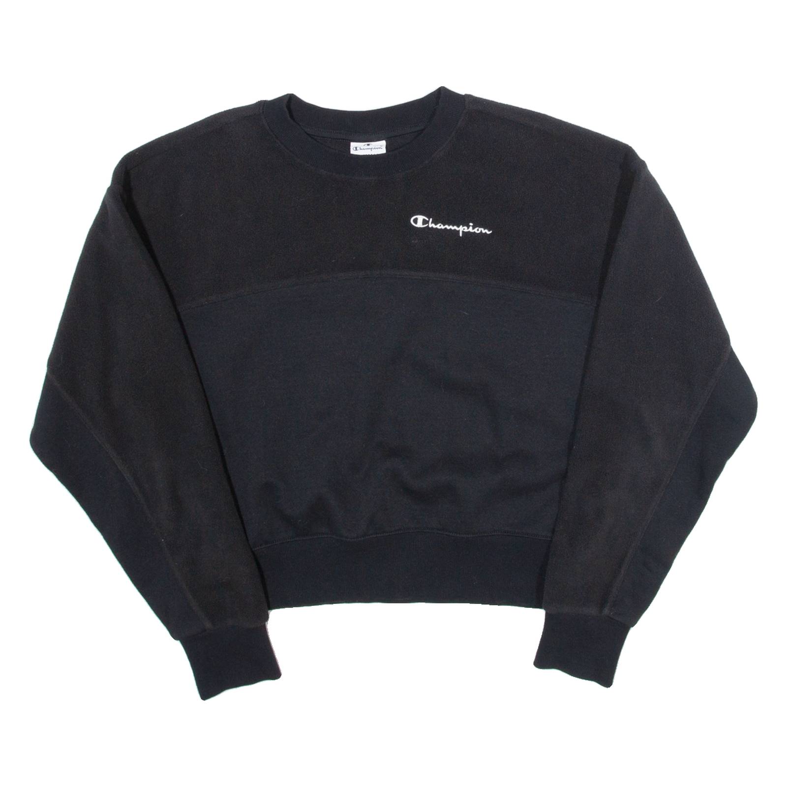 CHAMPION Womens Sweatshirt Black XS