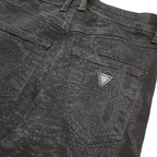 GUESS Womens Slim Skinny Denim Jeans Blue Animal Print Cotton Blend W25 L29