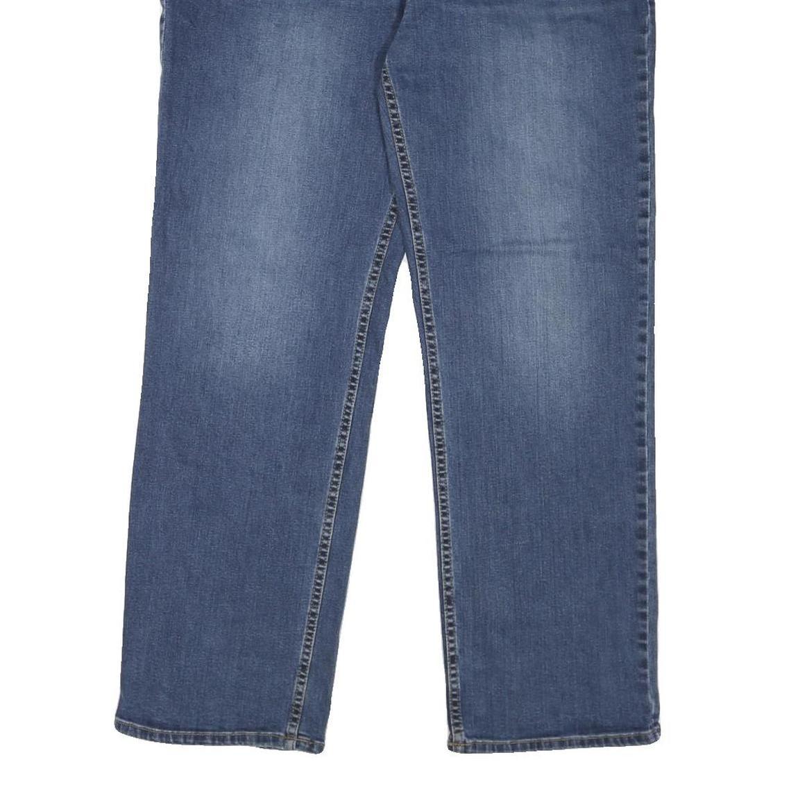 CALVIN KLEIN JEANS Womens Regular Fit Straight Denim Medium W38 L30 Blue Zip