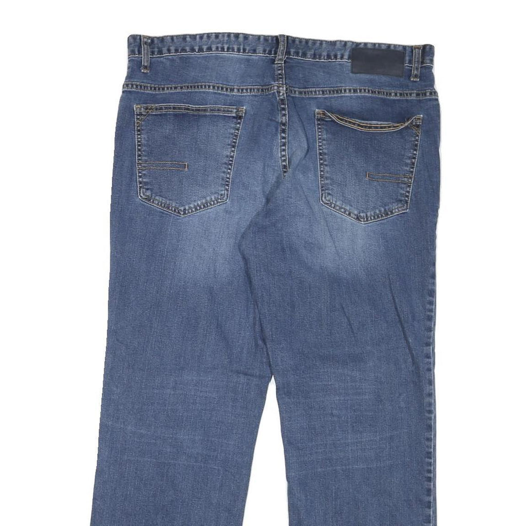 CALVIN KLEIN JEANS Womens Regular Fit Straight Denim Medium W38 L30 Blue Zip