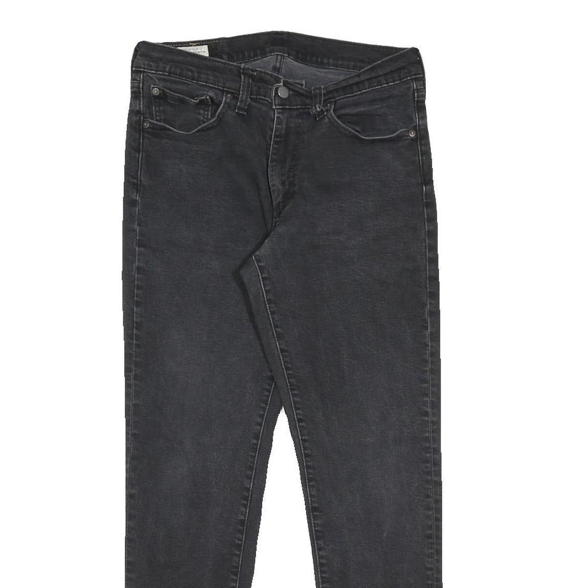 LEVI'S 531 BIG E Mens Slim Black Denim Jeans W29 L29 Classic Cotton Blend Zip