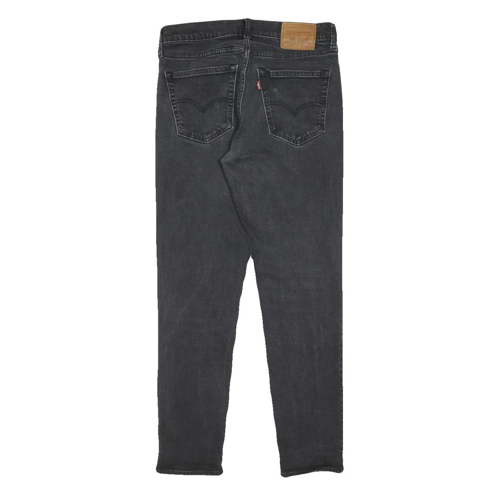 LEVI'S 531 BIG E Mens Slim Black Denim Jeans W29 L29 Classic Cotton Blend Zip